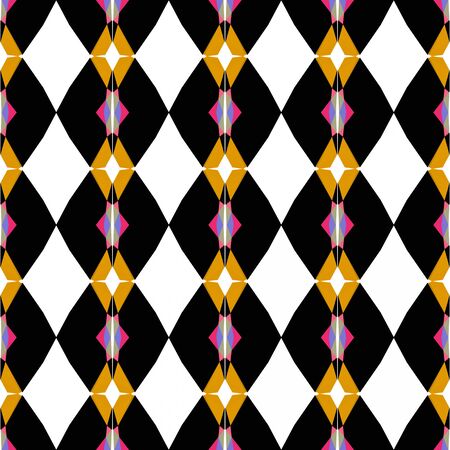 seamless repeating pattern simple with black, golden rod and moderate pink colors.の写真素材