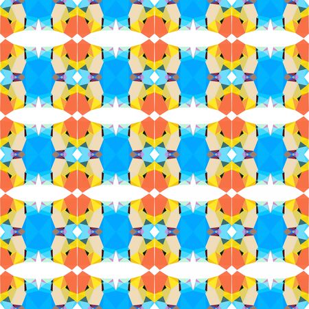 simple seamless abstract pattern with deep sky blue, light gray and coral colors.の写真素材