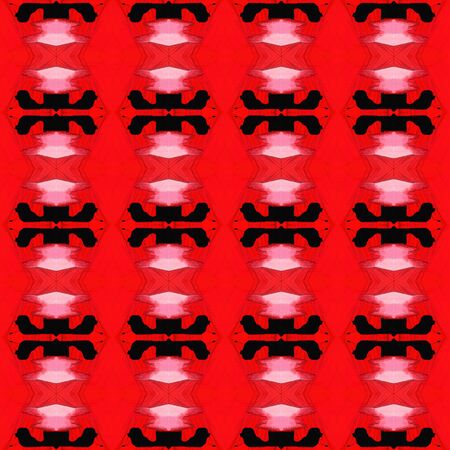 seamless retro pattern with black, red and pastel magenta colors. repeating background illustration can be used for wallpaper, creative backgrounds or textile fashion design.の写真素材
