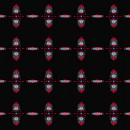 abstract seamless pattern with black, moderate red and cadet blue colors. repeating background illustration can be used for wallpaper, wrapping paper or textile fashion design.の写真素材