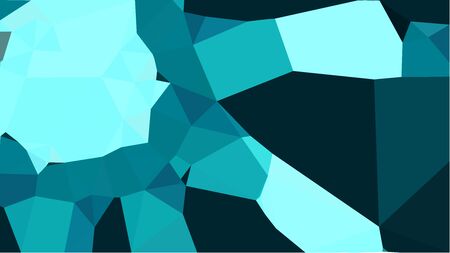 multicolor triangles with teal green, pale turquoise and very dark blue color. abstract geometric background graphic. can be used for wallpaper, poster, cards or graphic elements.の写真素材