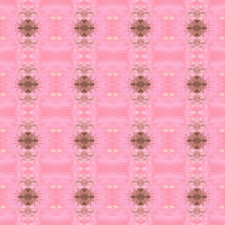 seamless repeating pattern illustration with pastel magenta, pastel brown and rosy brown color.の写真素材