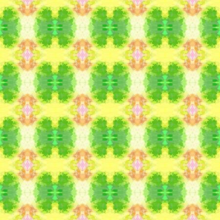 seamless repeating pattern design with khaki, moderate green and blanched almond color.の写真素材