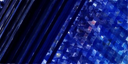 shiny futuristic modern stripes wallpaper with midnight blue, black and light steel blue colors. の写真素材