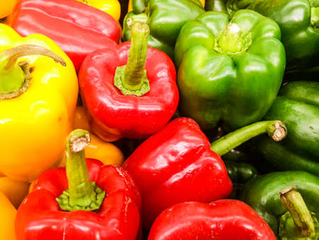 Colorful Pepper in the Marketの写真素材