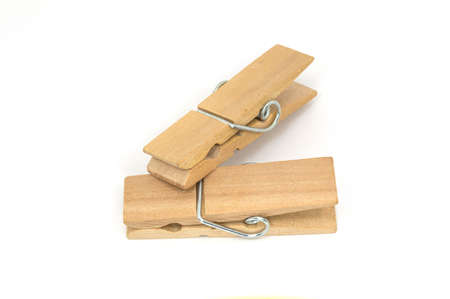 Clothespin isolated on white background