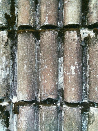 Cement wall are curved shape with mottled colorの素材