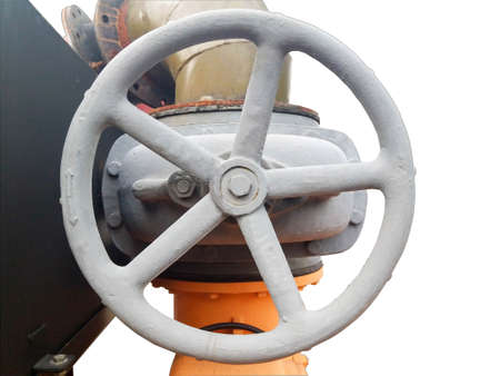 Steering wheel water pump isolated on white background with clipping path