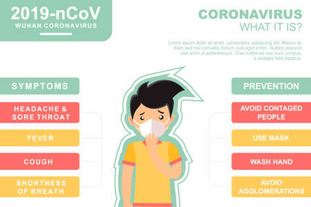 Coronavirus infographic concept background templateのイラスト素材