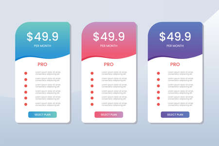 modern price list templateのイラスト素材