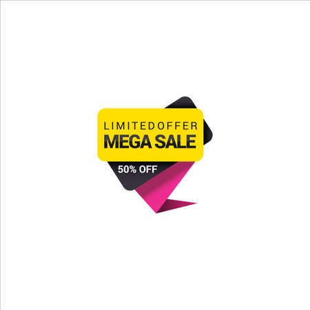 sale banner badge templateのイラスト素材