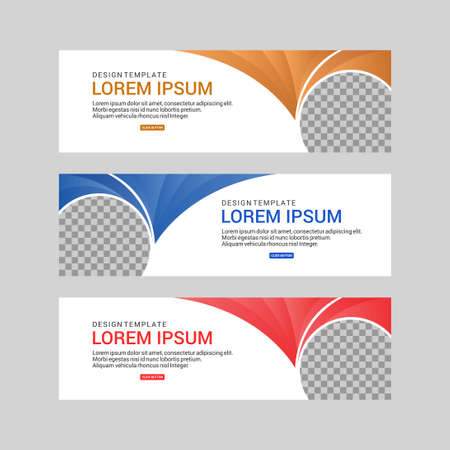 Web banner design templateのイラスト素材