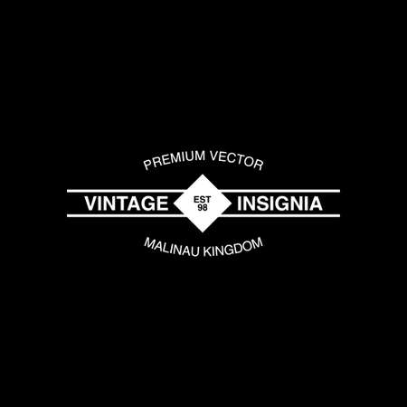 Vintage and retro logo design templateのイラスト素材
