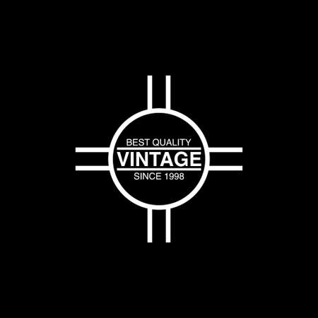 Vintage and retro logo design templateのイラスト素材