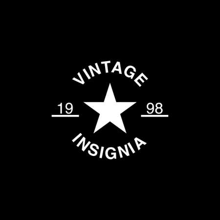 Vintage and retro logo design templateのイラスト素材