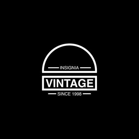 Vintage and retro logo design templateのイラスト素材