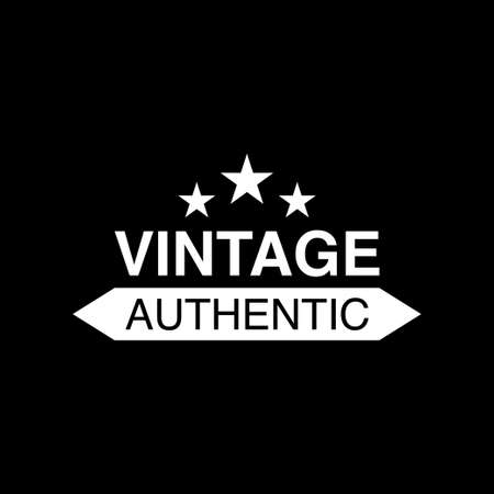 Vintage and retro logo design templateのイラスト素材