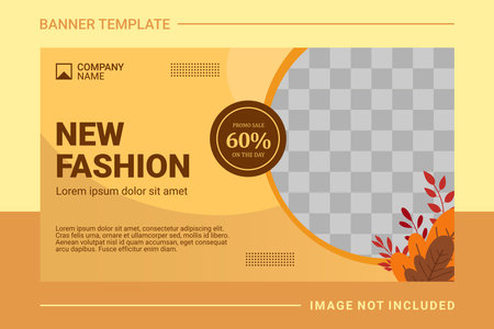 Fashion web banner templateのイラスト素材