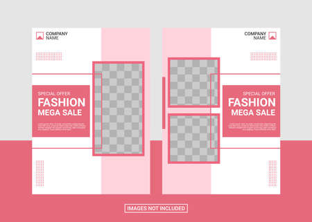 Fashion flyer social media templateのイラスト素材