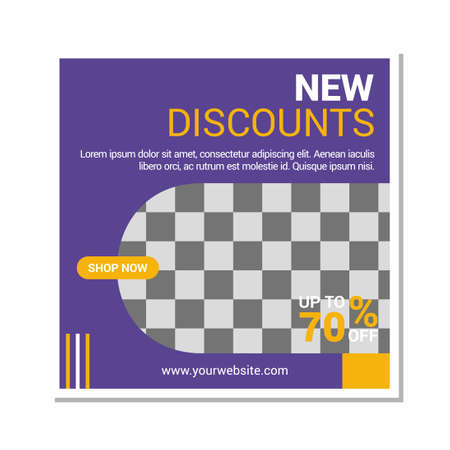 Set of Editable square banner template design for Fashion post on social mediaのイラスト素材