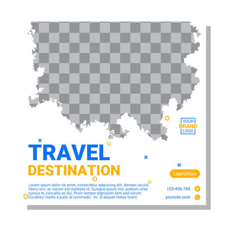 Illustration pour Travel post collection template - image libre de droit