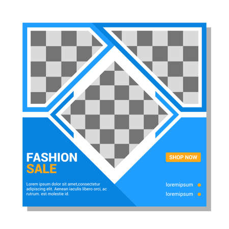 Fashion model social media posts templateのイラスト素材