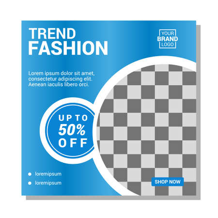 Fashion model social media posts templateのイラスト素材