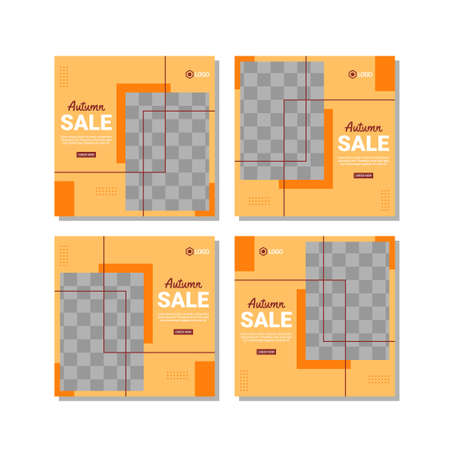 Fashion model social media posts templateのイラスト素材