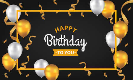 unique modern Balloons Background Templateのイラスト素材