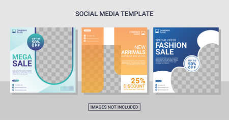 Fashion post template set
