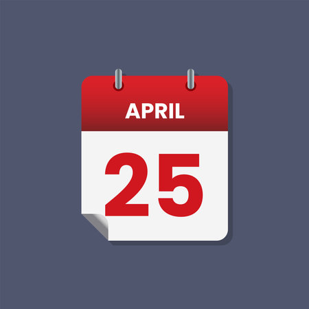 Calendar date month icon flat april vectorのイラスト素材