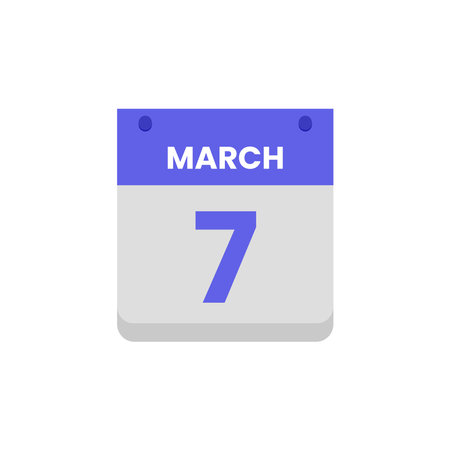 Calendar date month icon flat march vectorのイラスト素材
