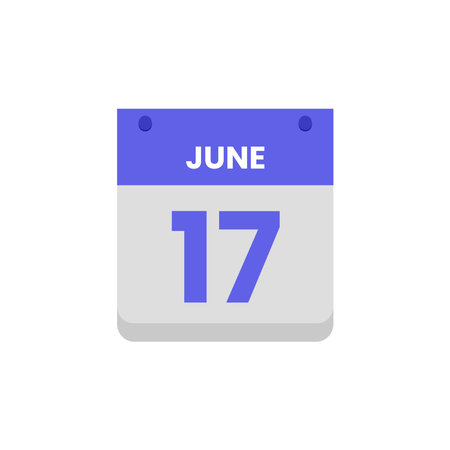 Calendar date month icon flat june vectorのイラスト素材