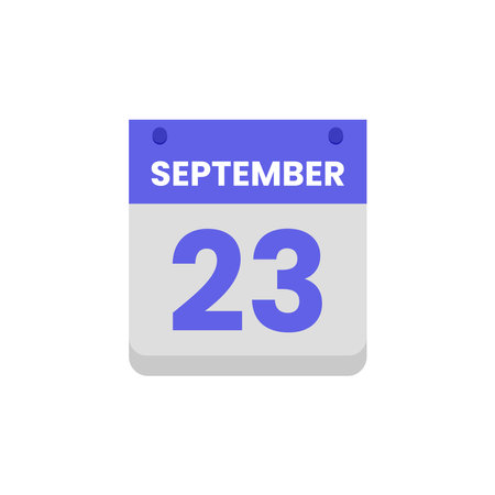 Calendar date month icon flat september vectorのイラスト素材