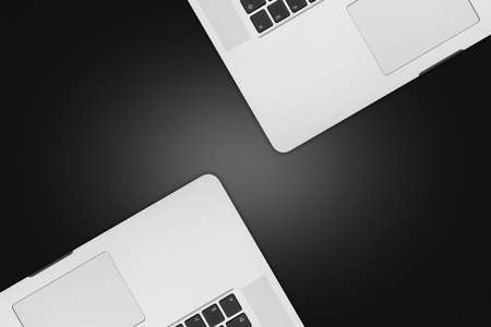 Two corners laptop concept