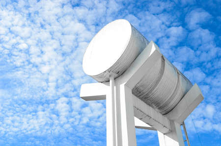 Water tank on blue skyの写真素材