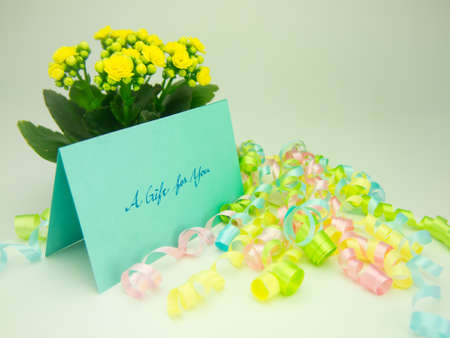 A message caed for your family and friends.の写真素材
