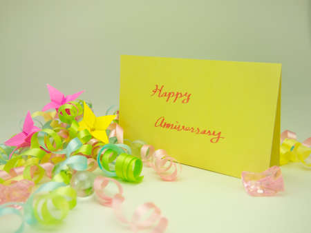 A message caed for your family and friends.の写真素材
