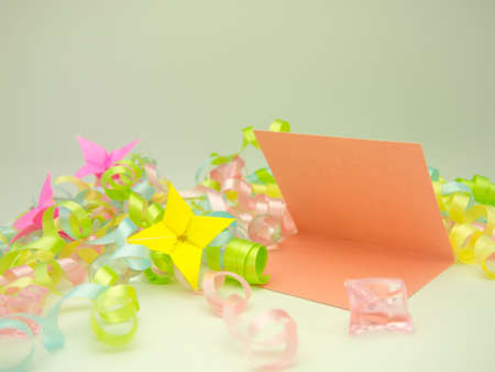 A message caed for your family and friends.の写真素材