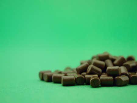 Close up view of small and cute chocolate pieces.の写真素材