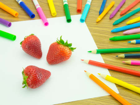 Looks like grawing fruits and vegetables on white background.の写真素材