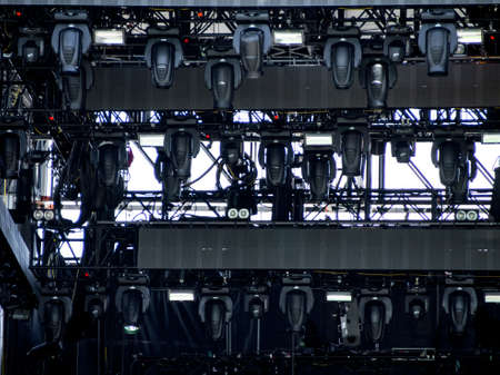 Lighting And Sound Equipment at the Music Festivalの写真素材