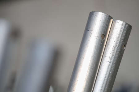 Close up of the Pipe at the Construction Siteの写真素材