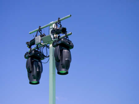 Lighting And Sound Equipment at the Music Festivalの写真素材