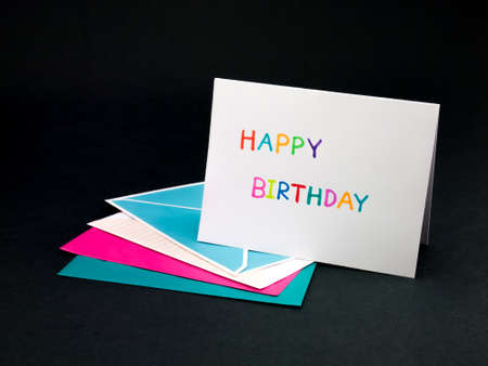 Message Card for Your Family and Friends; Happy Birthdayの写真素材