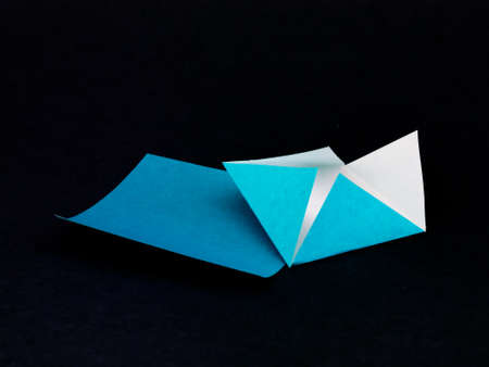 Japanese Origami Toys Folding Instructions; How to Playの写真素材