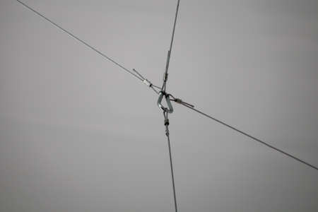 Cables and hook hanging from the Ceiling at the Construction site