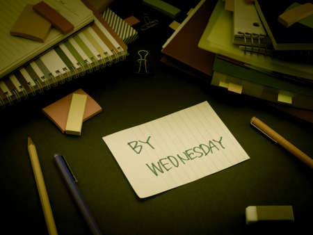 Somebody Left the Message on Your Working Desk; By Wednesdayの写真素材