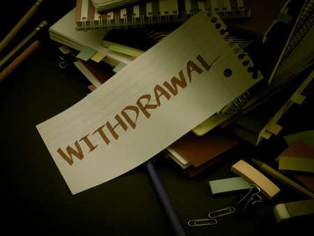 Somebody Left the Message on Your Working Desk; Withdrawalの写真素材
