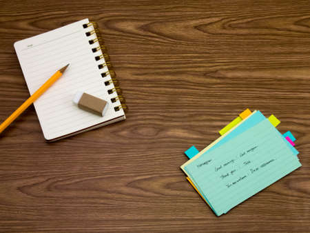 Norwegian; Learning New Language Writing Words on the Notebookの写真素材